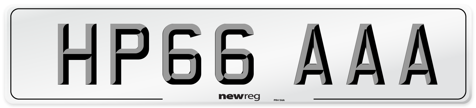 HP66 AAA Number Plate from New Reg